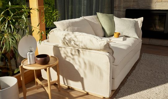 Cushy Sofa Bed 2.5 Seater in Vanilla