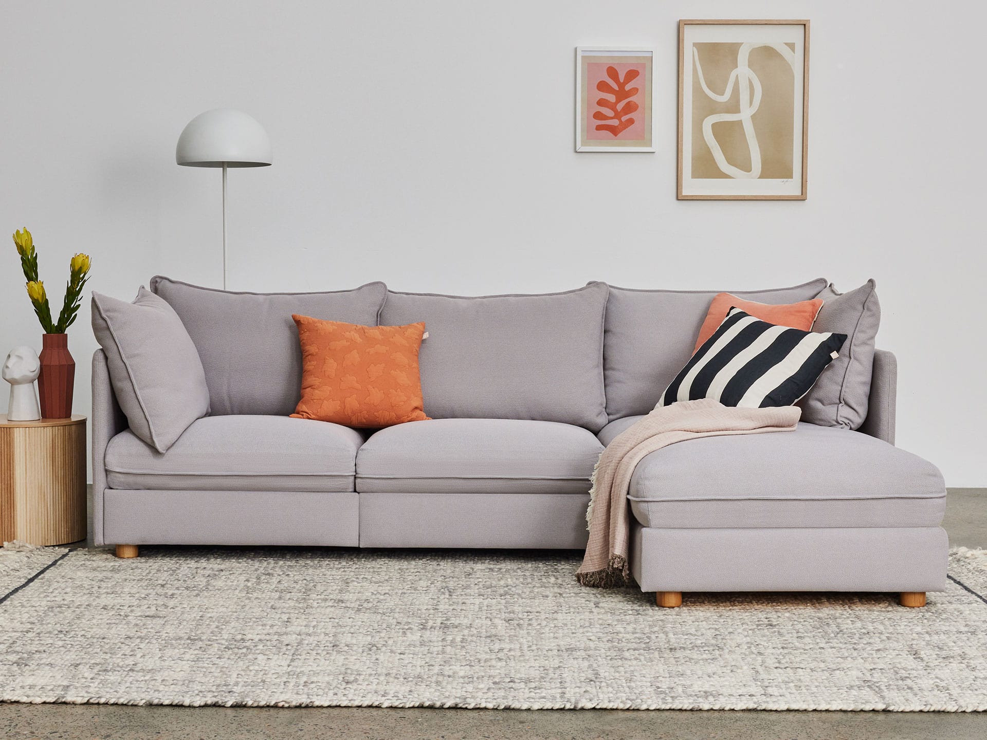 The Getaway Sofa in Choppy Waves is among the must have features in a new home